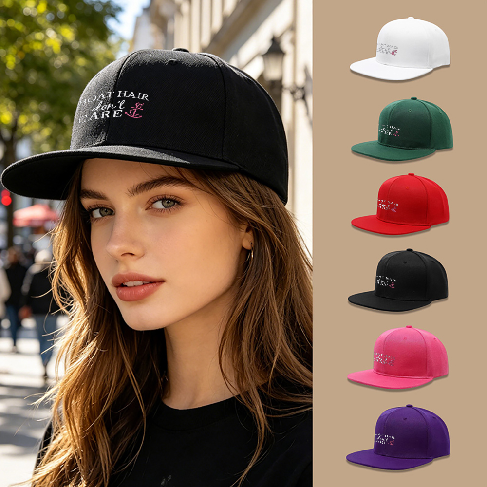 Hair Care Quotes - 1PC Boat Hair Don't Care Snapback