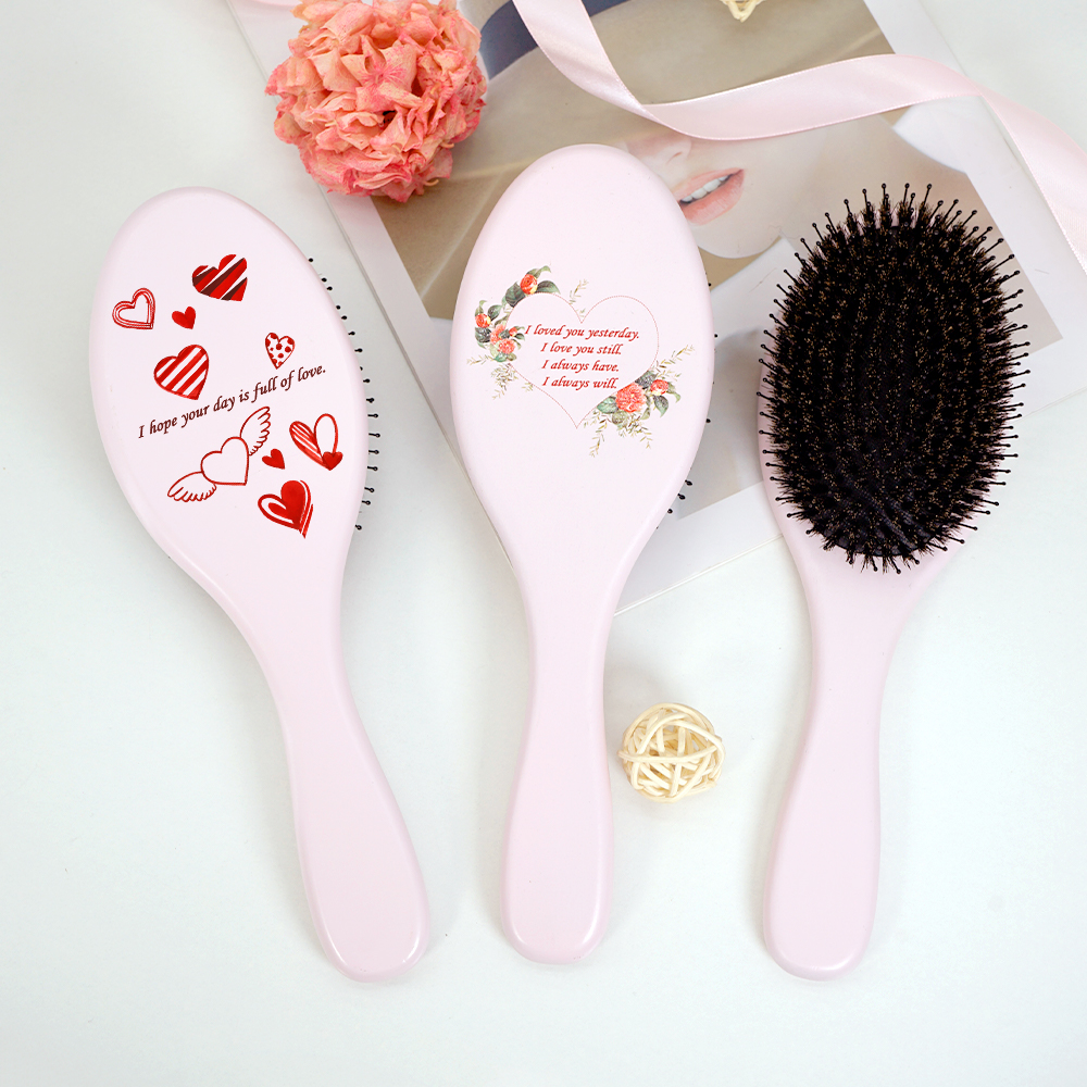 Pink Heart Design Hair Brush - - Hair Care Quotes avaliação e preço