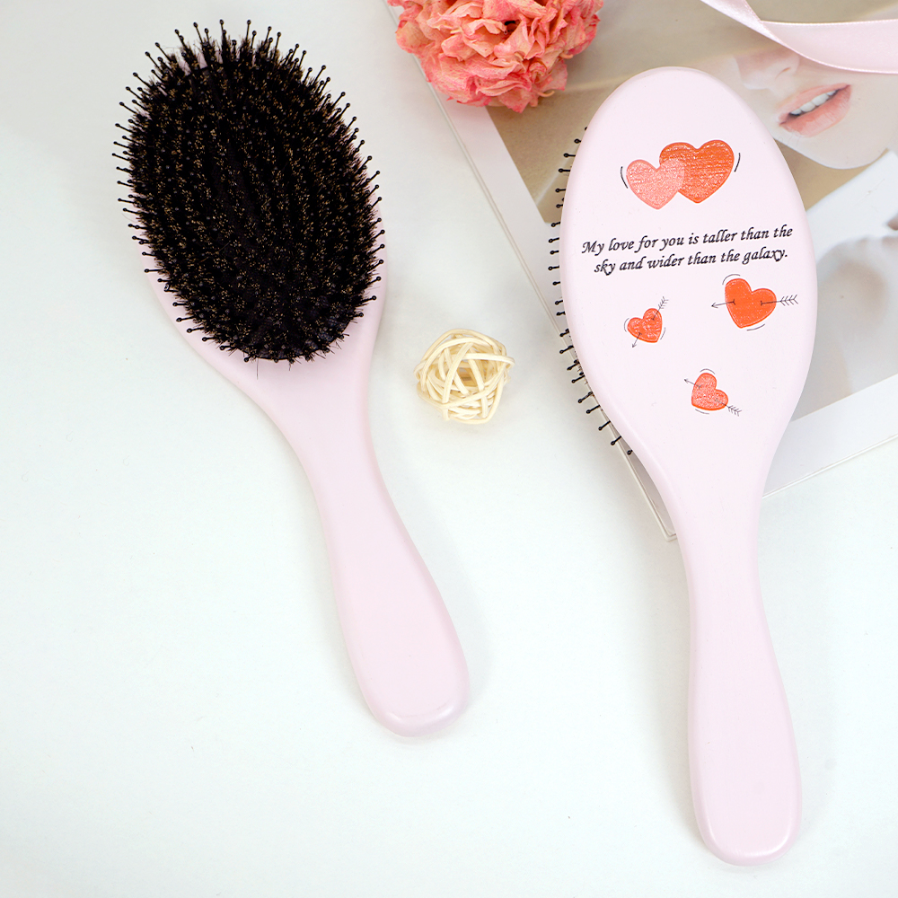 Pink Heart Design Hair Brush - - Hair Care Quotes avaliação e preço