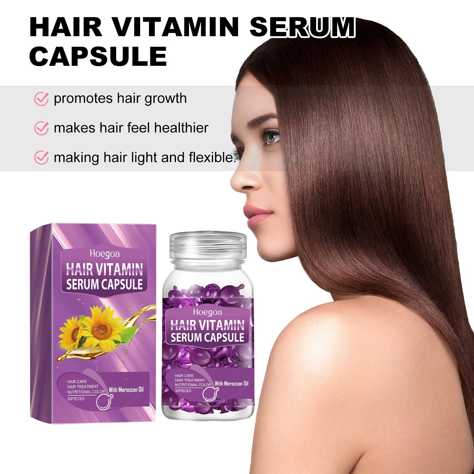 Vitamin Hair Essential Oil Cap - Hair Care Oil Serum avaliação e preço