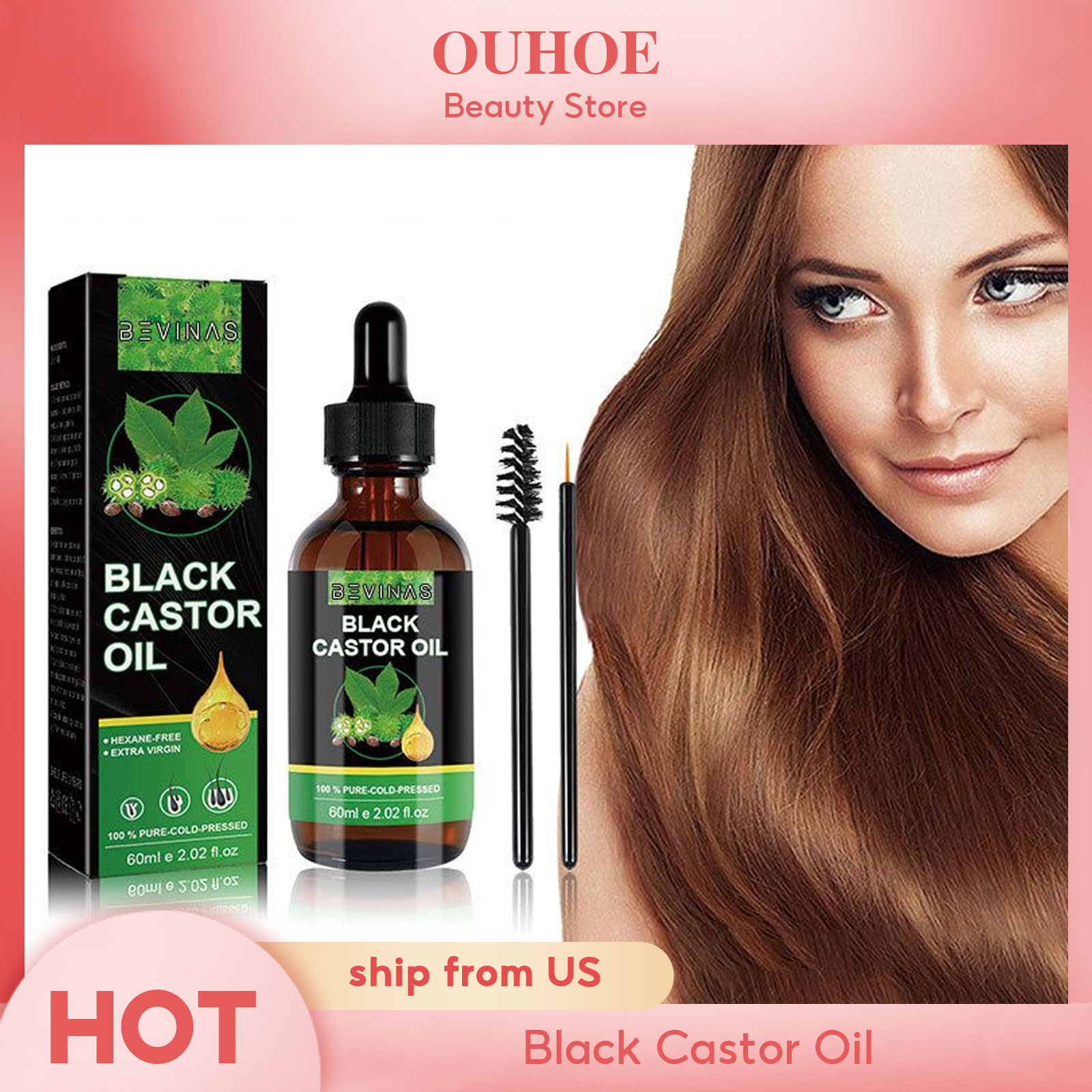 Black Castor Oil Nourishes Hai - Hair Care Oil Serum avaliação e preço