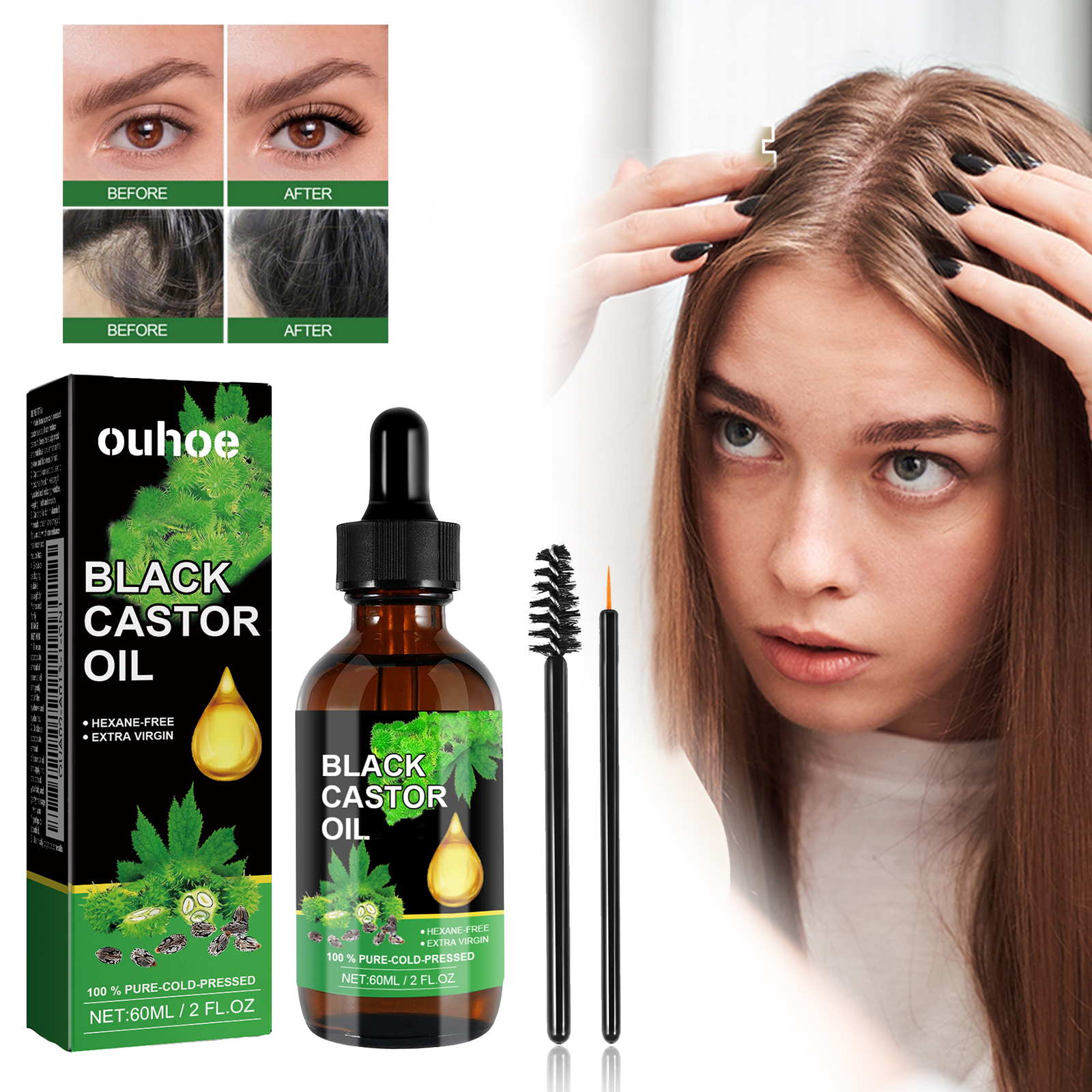 Black Castor Oil Nourishes Hai - Hair Care Oil Serum avaliação e preço