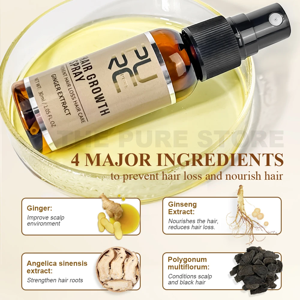 PURC Ginger Hair Spray Root St - Hair Care Oil Serum avaliação e preço