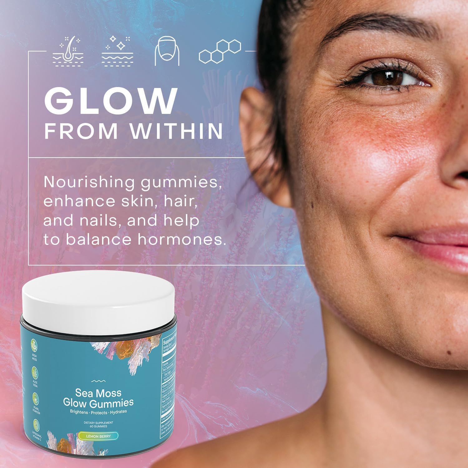 Sea Moss Glow Gummies for Wome - Hair Care Wella avaliação e preço