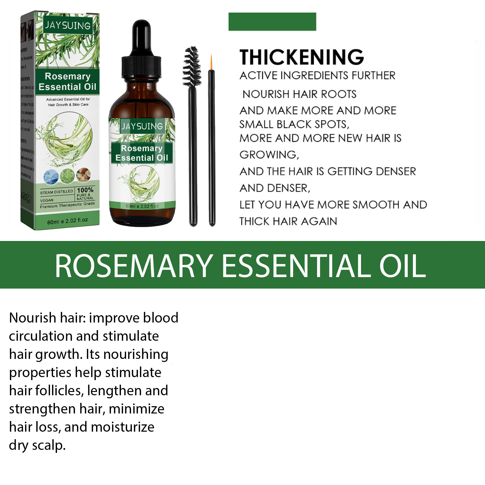 Rosemary Essential Oil For Hai - Hair Care Oil Serum avaliação e preço