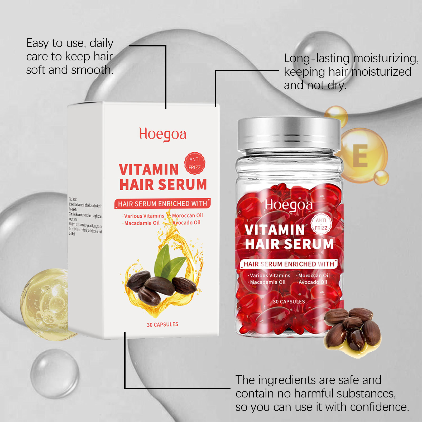 Vitamin Hair Care Serum Capsul - Hair Care Oil Serum avaliação e preço