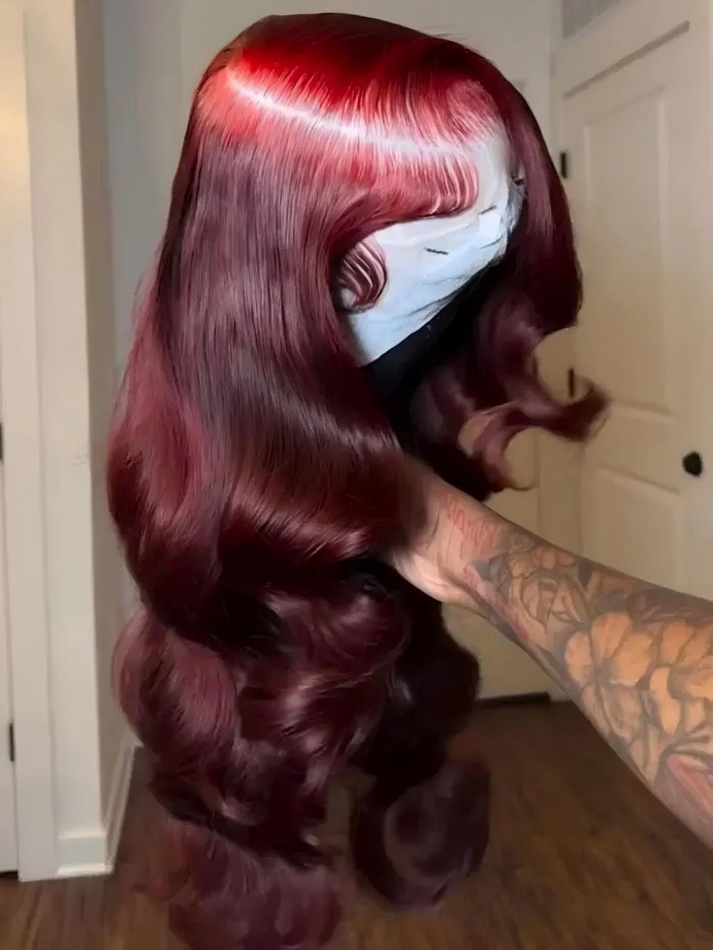 32 Inch 99j Burgundy HD Lace F - Hair Care Wella avaliação e preço