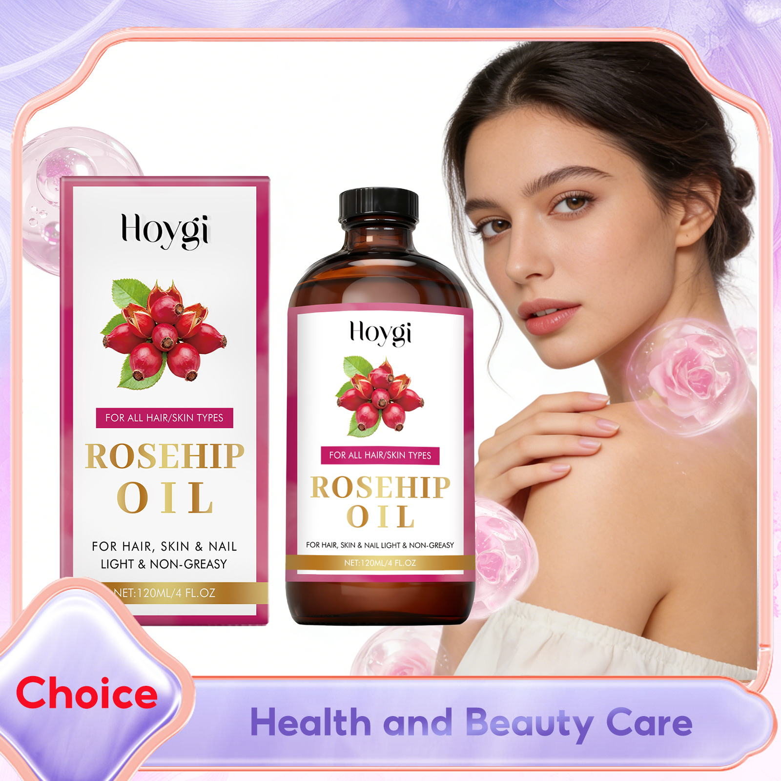Natural Rosehip Seed Essential - Hair Care Oil Serum avaliação e preço